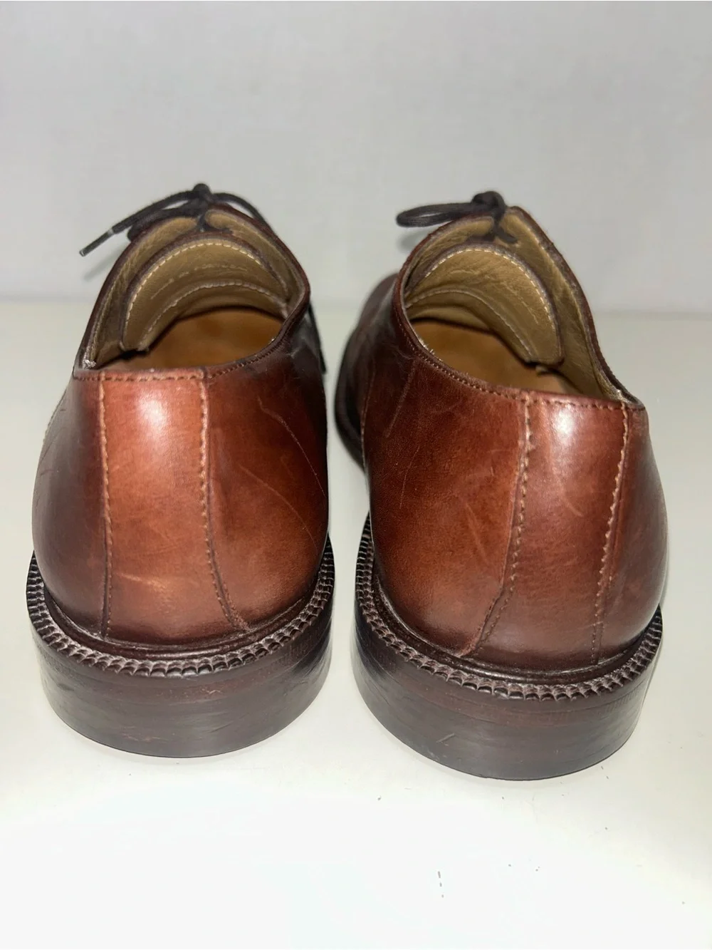 Footprints by Birkenstock Handmade Brown Leather Lace-Up Oxford Shoe